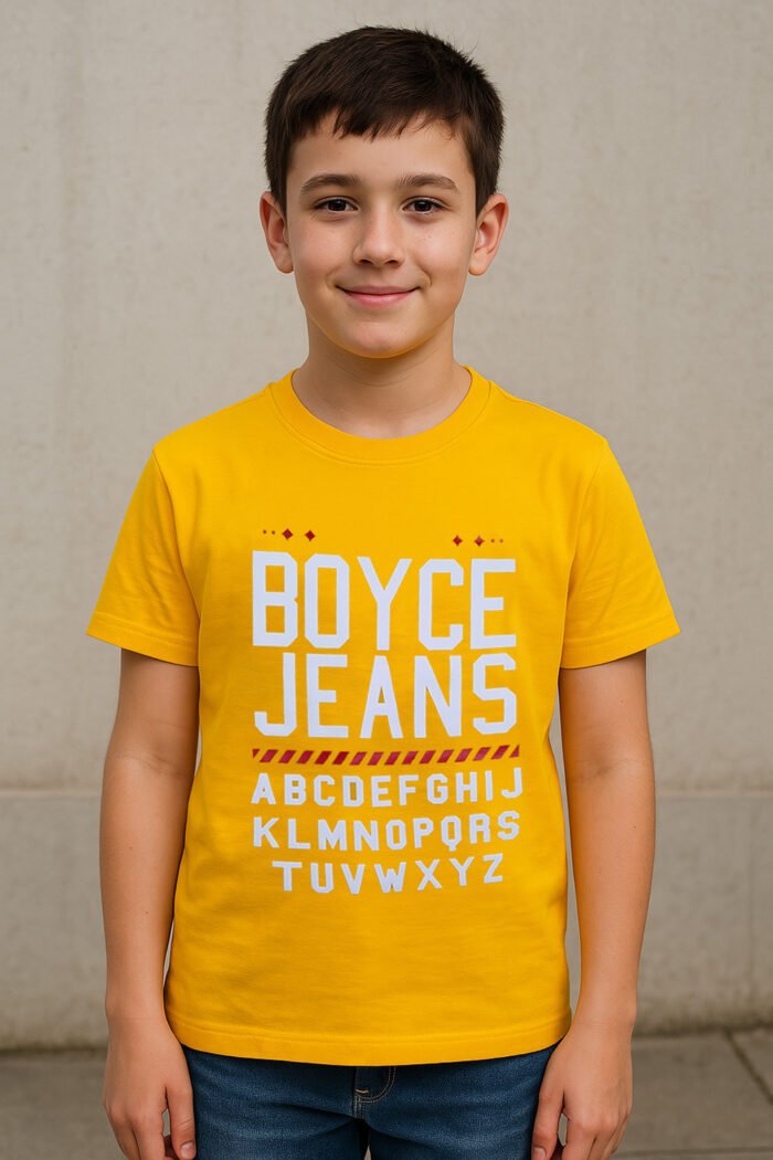 Boys’ Premium Graphic T-Shirt YELLOW BTSE-3888