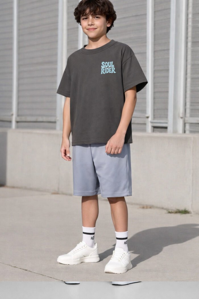 Kids Comfy T-Shirt GREY BTSS-1810